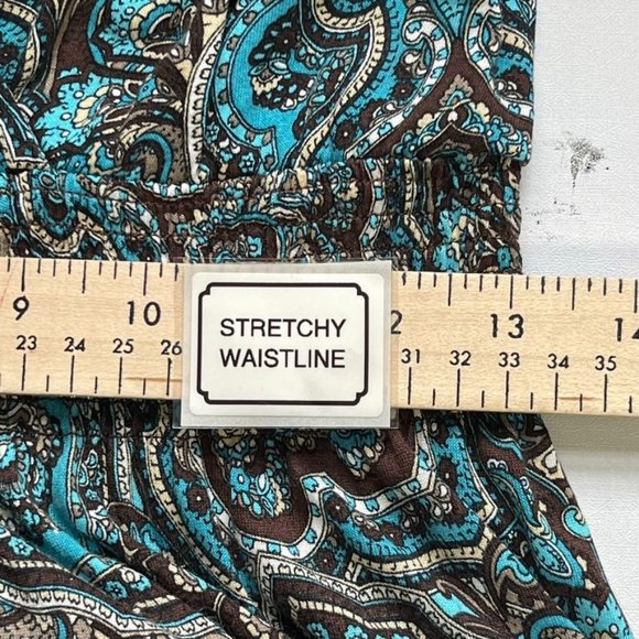 LASCANA Long Beach BOHO Dress Turquoise Size 8 Maxi Tall - Picture 11 of 15